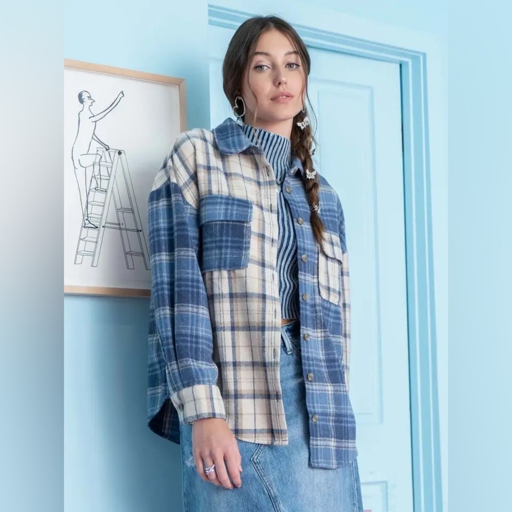 Blu Pepper Checkered Flannel Button-Down Shirt